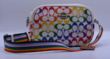 COACH Jamie Camera Bag In Signature Leather Rainbow🌈Pride Chalk Multi CA175